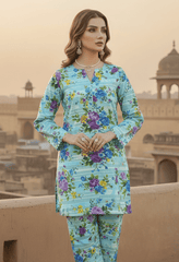 2-PCS ALLOVER PRINTED MID SEASON POLO COTTON A09
